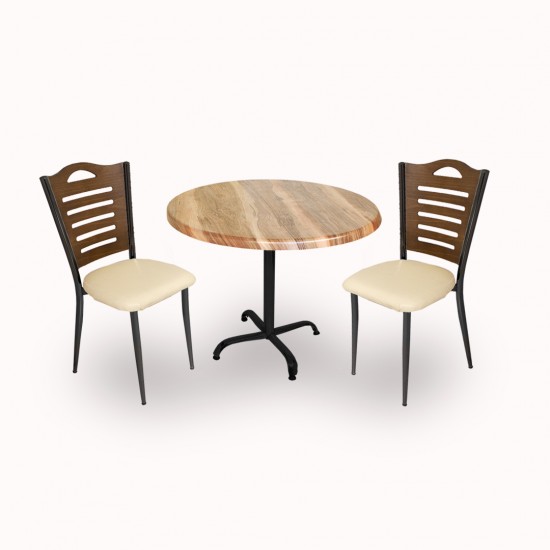 Indigo Werzalit Yuvarlak - Merdiven Tip 2li Masa Takımı (70 cm çap) - Indiana Wood Krem Indigo Werzalit Yuvarlak - Merdiven Tip 2li Masa Takımı (70 cm çap) - Indiana Wood Krem