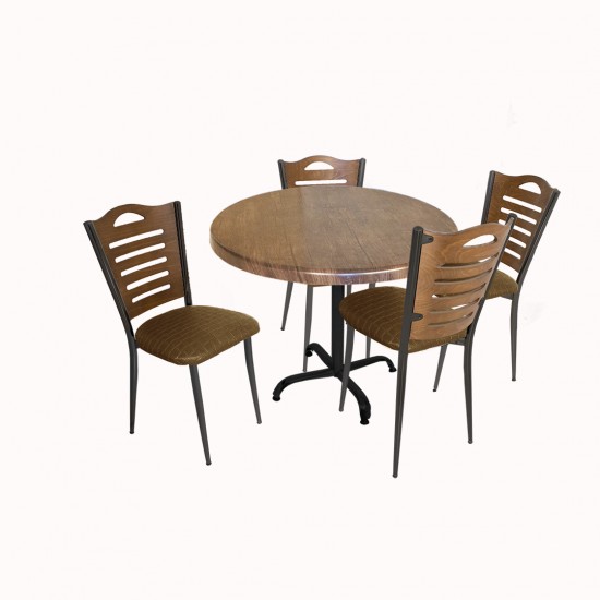 Indigo Werzalit Yuvarlak - Merdiven Tip Masa Takımı (70 cm çap) - Antik Dark Kahve Indigo Werzalit Yuvarlak - Merdiven Tip Masa Takımı (70 cm çap) - Antik Dark Kahve