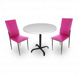 Indigo Werzalit Yuvarlak - Gözde Fiskos Seti (70 cm çap) - Mor