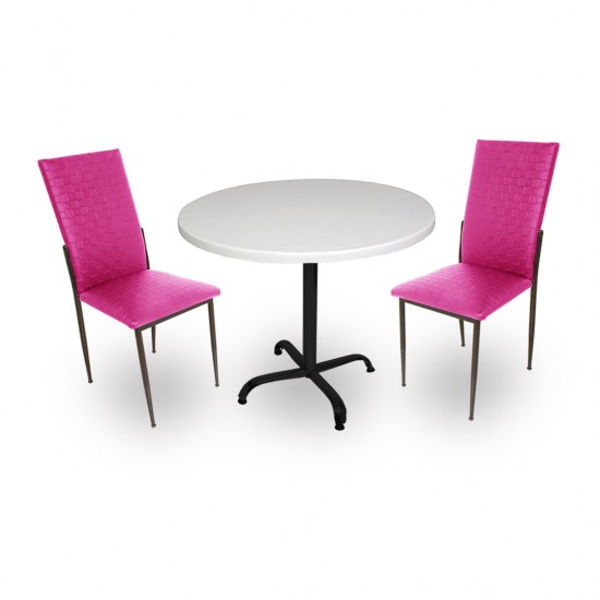 Indigo Werzalit Yuvarlak - Gözde Fiskos Seti (70 cm çap) - Mor Indigo Werzalit Yuvarlak - Gözde Fiskos Seti (70 cm çap) - Mor