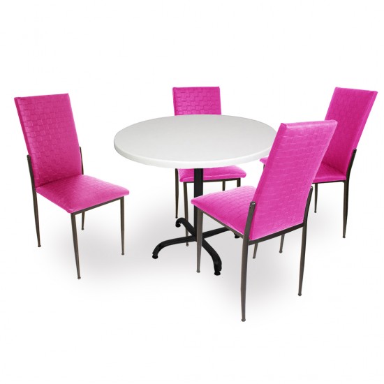 Indigo Werzalit Yuvarlak - Gözde Masa Takımı (90 cm çap) - Mor Indigo Werzalit Yuvarlak - Gözde Masa Takımı (90 cm çap) - Mor