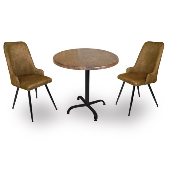 Indigo Werzalit Yuvarlak - Çırağan Fiskos Seti (90 cm çap) - Antik Dark Kahve Indigo Werzalit Yuvarlak - Çırağan Fiskos Seti (90 cm çap) - Antik Dark Kahve