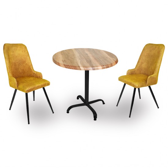 Indigo Werzalit Yuvarlak - Çırağan Fiskos Seti (70 cm çap) - Indiana Wood Sarı Indigo Werzalit Yuvarlak - Çırağan Fiskos Seti (70 cm çap) - Indiana Wood Sarı