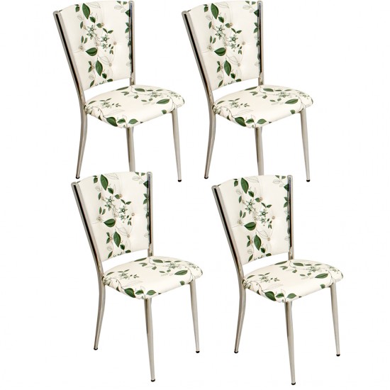 Kapitoneli Sandalye (Deri) (4 Adet) - Yeşil Kapitoneli Sandalye (Deri) (4 Adet) - Yeşil