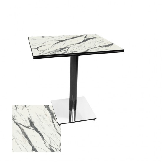 Karanfil Kompakt Laminat Kare Masa 70x70 - Afyon Marble Karanfil Kompakt Laminat Kare Masa 70x70 - Afyon Marble