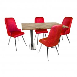 Karanfil Laminat - Çırağan Masa Takımı - Bordo Karanfil Laminat - Çırağan Masa Takımı - Bordo