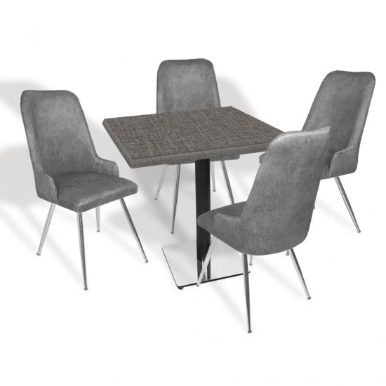 Karanfil Werzalit Kare - Çırağan Masa Takımı (80X80) - (Twister - Füme) Karanfil Werzalit Kare - Çırağan Masa Takımı (80X80) - (Twister - Füme)