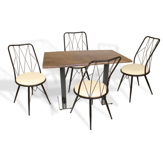 Karanfil Werzalit - Royal Mutfak Masa Takımı (80x120) - Antik Dark Krem Karanfil Werzalit - Royal Mutfak Masa Takımı (80x120) - Antik Dark Krem