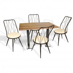 Karanfil Werzalit - Royal Mutfak Masa Takımı (70x120) - Indiana Wood Krem Karanfil Werzalit - Royal Mutfak Masa Takımı (70x120) - Indiana Wood Krem