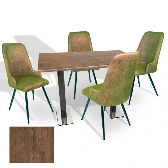 Karanfil Werzalit - Çırağan Masa Takımı (70x120) - (Rustic Dark - Kapiçino) Karanfil Werzalit - Çırağan Masa Takımı (70x120) - (Rustic Dark - Kapiçino)