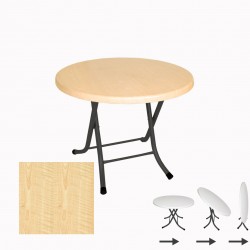 Klasik Katlanır Werzalit Yuvarlak Tabla Masa 70cm - Akçaağaç Klasik Katlanır Werzalit Yuvarlak Tabla Masa 70cm - Akçaağaç