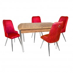 Kelebek Uzayan Masa - Çırağan Mutfak Masa Takımı (Ceviz Masa) - Bordo Kelebek Uzayan Masa - Çırağan Mutfak Masa Takımı (Ceviz Masa) - Bordo