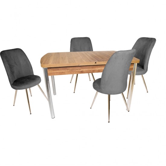 Kelebek Uzayan Masa - Saray Mutfak Masa Takımı (Ceviz Masa) - Füme Kelebek Uzayan Masa - Saray Mutfak Masa Takımı (Ceviz Masa) - Füme