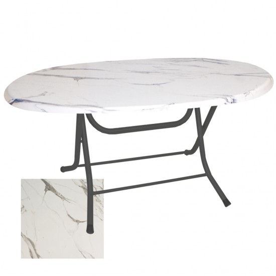 Klasik Katlanır Masa (Werzalit veya Wermodin Tabla Oval 94x146) - Afyon Mermer Klasik Katlanır Masa (Werzalit veya Wermodin Tabla Oval 94x146) - Afyon Mermer