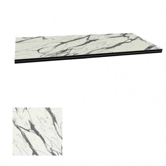 Kompakt Laminat Masa Tablası (70X120) - Afyon Marble Kompakt Laminat Masa Tablası (70X120) - Afyon Marble
