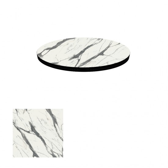 Kompakt Laminat Masa Tablası (70 cm Yuvarlak) - Afyon Marble Kompakt Laminat Masa Tablası (70 cm Yuvarlak) - Afyon Marble
