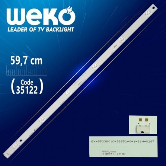 LB-C550F14-E4-S-G1-LD2 - LB55036 V1 - 55D3000/D2000 - KHP200591A - 59.7 CM 6 LEDLİ - (WK-231)