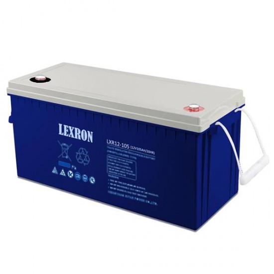 LEXRON-LXR105K Jel Akü 12V 105Ah (368X172x219mm)