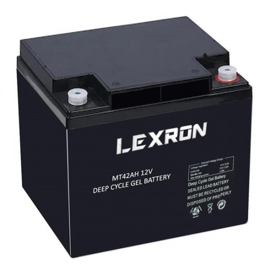 LEXRON-MT42 Jel Elektrikli Araç Aküsü 12V 42Ah (197X165x172mm)