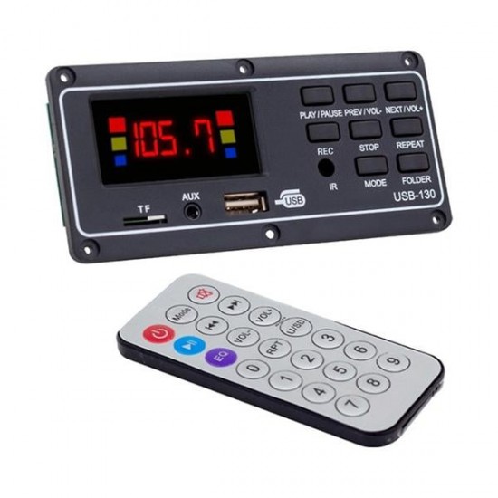 MAGICVOICE MV-15949 USB-130 USB/SD/MIC/AUX/BLUETOOTH KUMANDALI EKRANLI OTO TEYP ÇEVİRİCİ DİJİTAL PLAYER BOARD