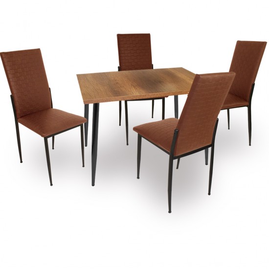 Manolya - Gözde Mutfak Masa Takımı - Kahve Manolya - Gözde Mutfak Masa Takımı - Kahve