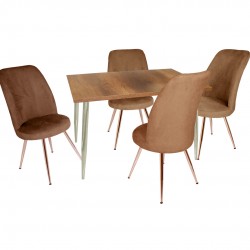 Manolya - Saray Mutfak Masa Takımı - Kahve Manolya - Saray Mutfak Masa Takımı - Kahve