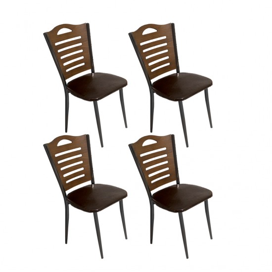 Merdiven Tip Sandalye ESB (4 Adet) - Kahve Merdiven Tip Sandalye ESB (4 Adet) - Kahve