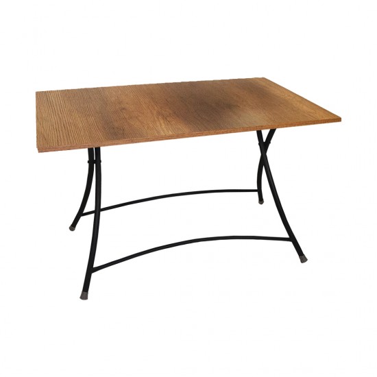 Modern Katlanır Dikdörtgen Masa Suntalam - Kahve Modern Katlanır Dikdörtgen Masa Suntalam - Kahve