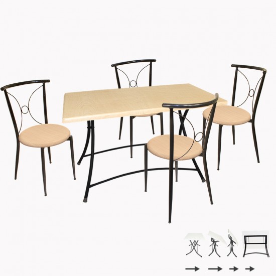 Modern Katlanır Werzalit - Tiffany Mutfak Masa Takımı - Akçaağaç Modern Katlanır Werzalit - Tiffany Mutfak Masa Takımı - Akçaağaç