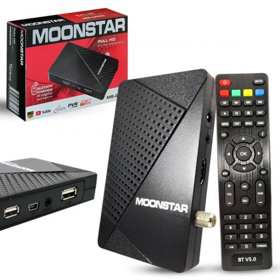 MOONSTAR MS-2000 Uydu Alıcı Mini Full Hd Bluetooth İle Kanal Değiştirme Youtube Destekli