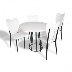 Palermo Werzalit - Aşk-ı Derun Mutfak Masa Takımı Q80 - Beyaz Palermo Werzalit - Aşk-ı Derun Mutfak Masa Takımı Q80 - Beyaz