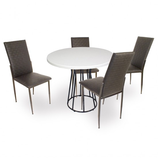 Palermo Werzalit - Gözde Mutfak Masa Takımı Q80 - Siyah Beyaz Palermo Werzalit - Gözde Mutfak Masa Takımı Q80 - Siyah Beyaz