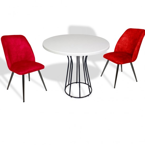 Palermo Werzalit - Nilüfer 2 li Masa Takımı Q80 -Beyaz Bordo Palermo Werzalit - Nilüfer 2 li Masa Takımı Q80 -Beyaz Bordo