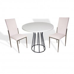 Palermo Werzalit - Gözde 2 li Masa Takımı Q80 - Beyaz Palermo Werzalit - Gözde 2 li Masa Takımı Q80 - Beyaz