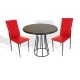 Palermo Werzalit - Gözde 2 li Masa Takımı Q80 - Siyah Kırmızı Palermo Werzalit - Gözde 2 li Masa Takımı Q80 - Siyah Kırmızı