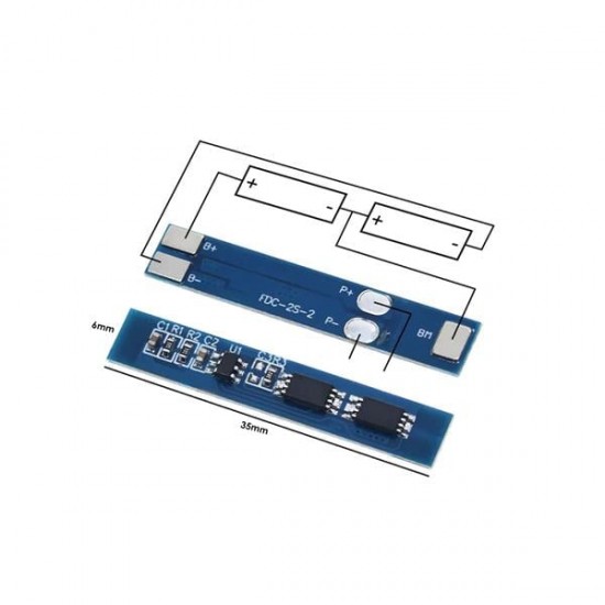 PİL ŞARJ KORUMA KARTI BMS 18650 LİTYUM 2S 3A