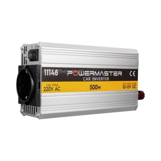 POWERMASTER PM-11148 12 VOLT - 500 WATT MODIFIED SINUS INVERTER (10-15V ARASI-220V AC)