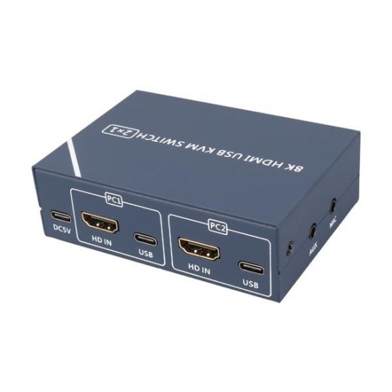 POWERMASTER PM-11777 8K HDMI USB KVM SWITCH 2X1