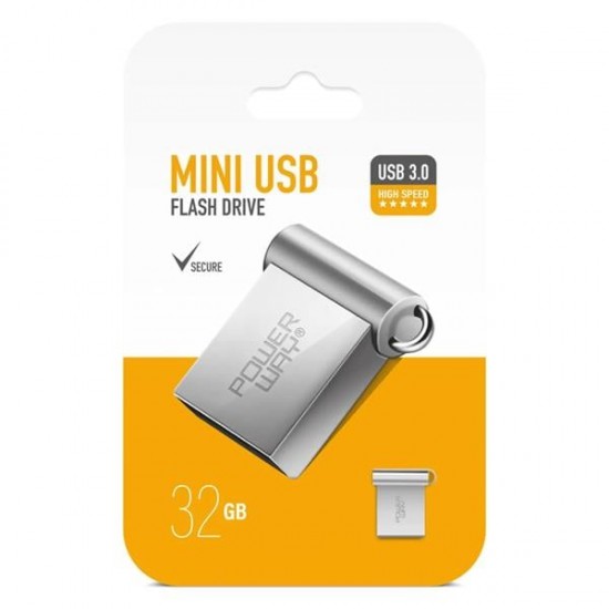 POWERWAY 32 GB USB 3.0 METAL MINI FLASH BELLEK