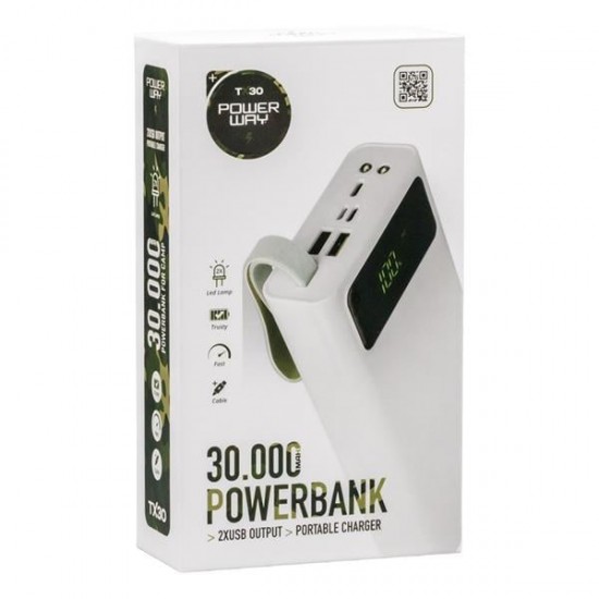 POWERWAY TX30 30000 MAH DİJİTAL GÖSTERGELİ POWERBANK