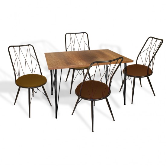 Premıum-Royal Mutfak Masa Takımı - Kahve Premıum-Royal Mutfak Masa Takımı - Kahve