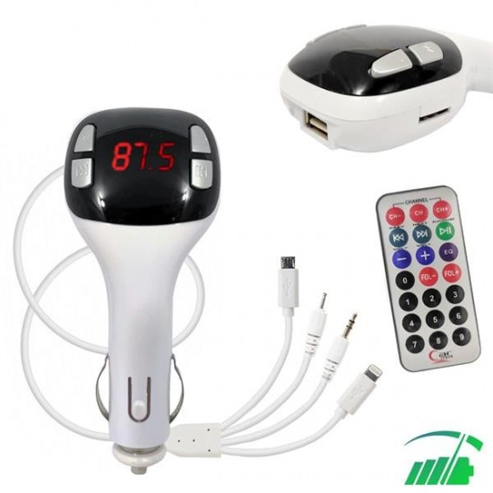 RDL-333 Fm Transmitter Usb Sd Çoklu Şarj Dijital Ekran