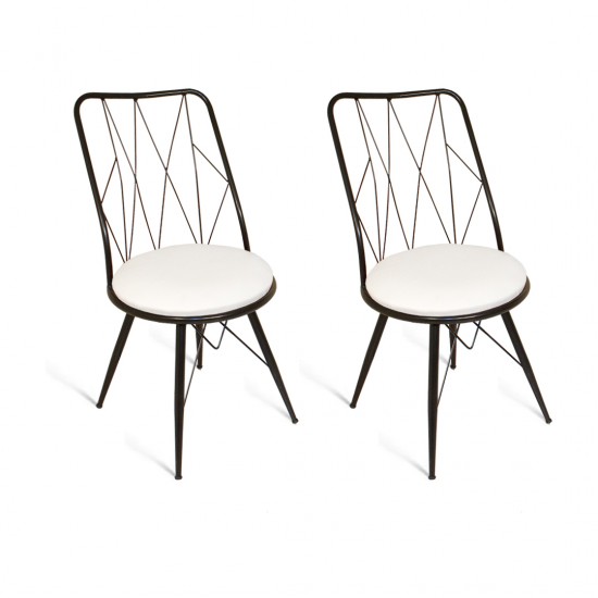 Royal Tel Sandalye (Elektrostatik Boya) 2 Adet - Beyaz Royal Tel Sandalye (Elektrostatik Boya) 2 Adet - Beyaz