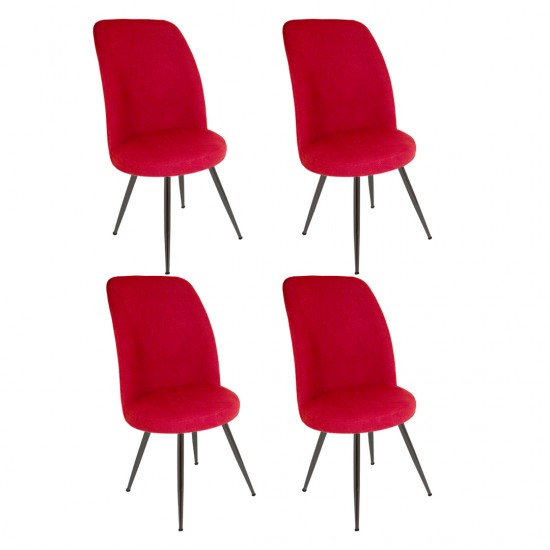 Saray Sandalye ESB 4 Adet - Bordo Saray Sandalye ESB 4 Adet - Bordo