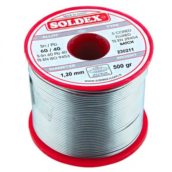 SOLDEX 1.2MM 500 GRAM KALIN LEHİM SN60 PB40