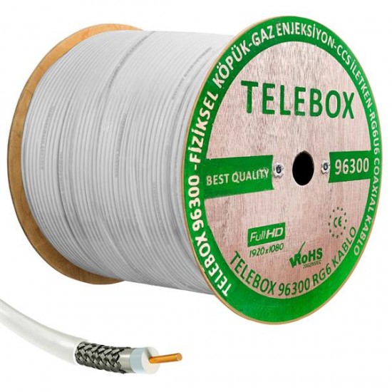 TELEBOX Anten Kablosu RG6 U4 96 Tel 300 Metre