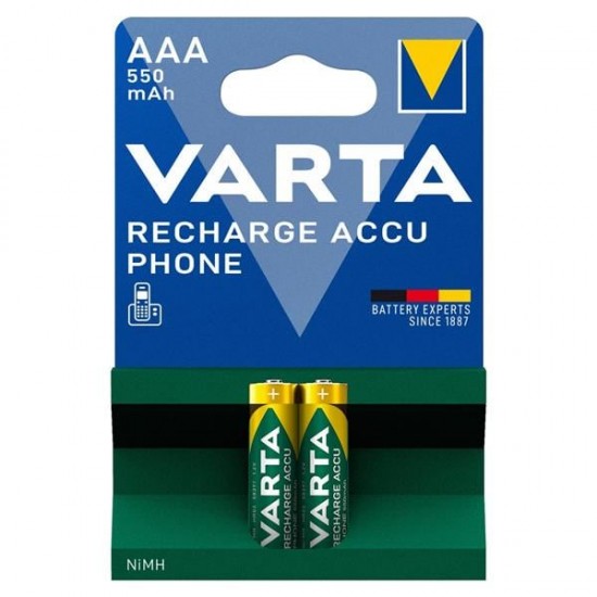 VARTA NI-MH 1.2 VOLT - 550 MAH HR03 AAA ŞARJLI 2Lİ İNCE KALEM PİL