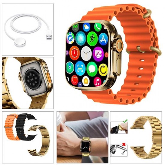 WATCH AKILLI SAAT IOS ANDROID KABLOSUZ ŞARJ BLUETOOTH WS09 ULTRA