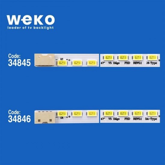 WKSET-5058 34845X2 34846X2 47 V5 EDGE FHD REV 0.1 4 ADET LED BAR (66LED)