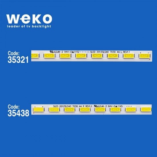 WKSET-5259 35321X1 35438X1 SLED 2012SLS40 7030 2 ADET LED BAR (44LED)